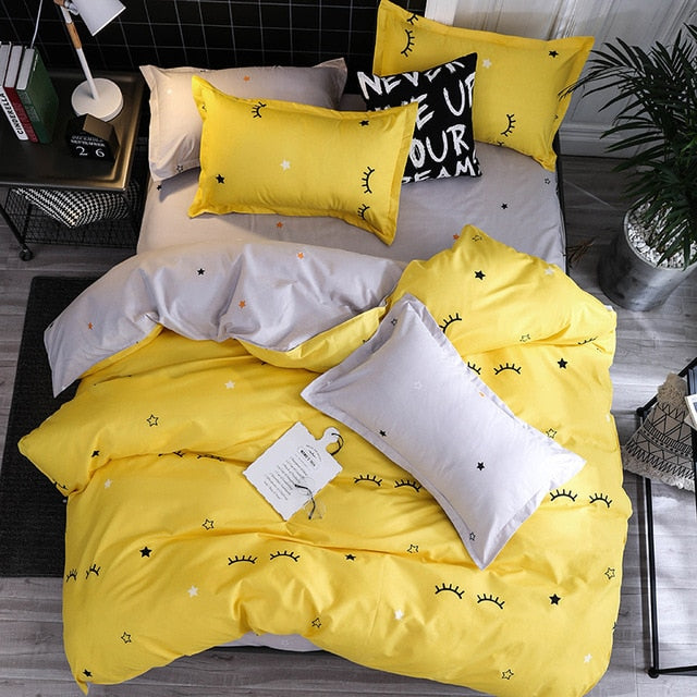 Fashion Simple Style home bedding sets bed linen duvet cover flat sheet Bedding Set Winter Full King Single Queen,bed set 2020