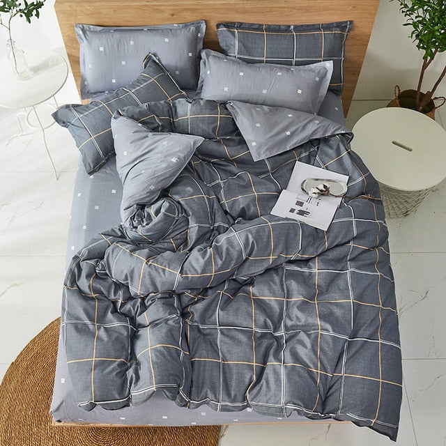 Fashion Simple Style home bedding sets bed linen duvet cover flat sheet Bedding Set Winter Full King Single Queen,bed set 2020