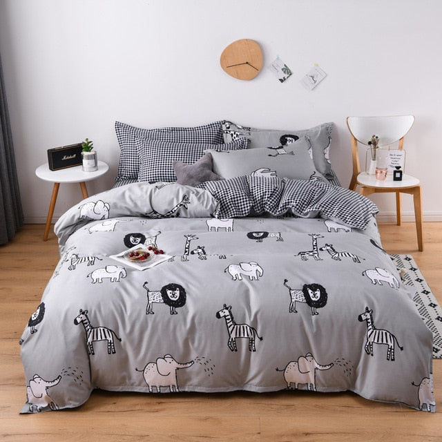 Fashion Simple Style home bedding sets bed linen duvet cover flat sheet Bedding Set Winter Full King Single Queen,bed set 2020