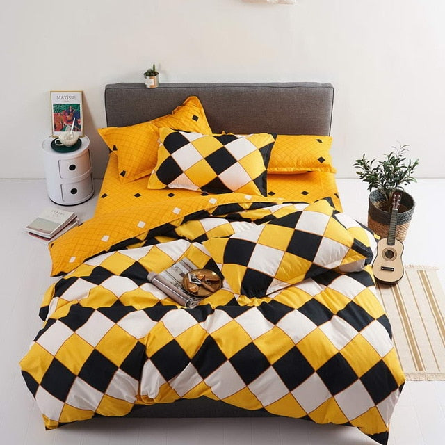 Fashion Simple Style home bedding sets bed linen duvet cover flat sheet Bedding Set Winter Full King Single Queen,bed set 2020