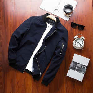 Spring New Men's Bomber Zipper Jacket Male Casual Streetwear Hip Hop Slim Fit Pilot Coat Men Clothing Plus Size 4XL,TA214